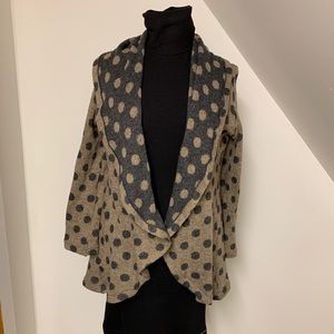 Reversible Knit Polka Dot Sweater